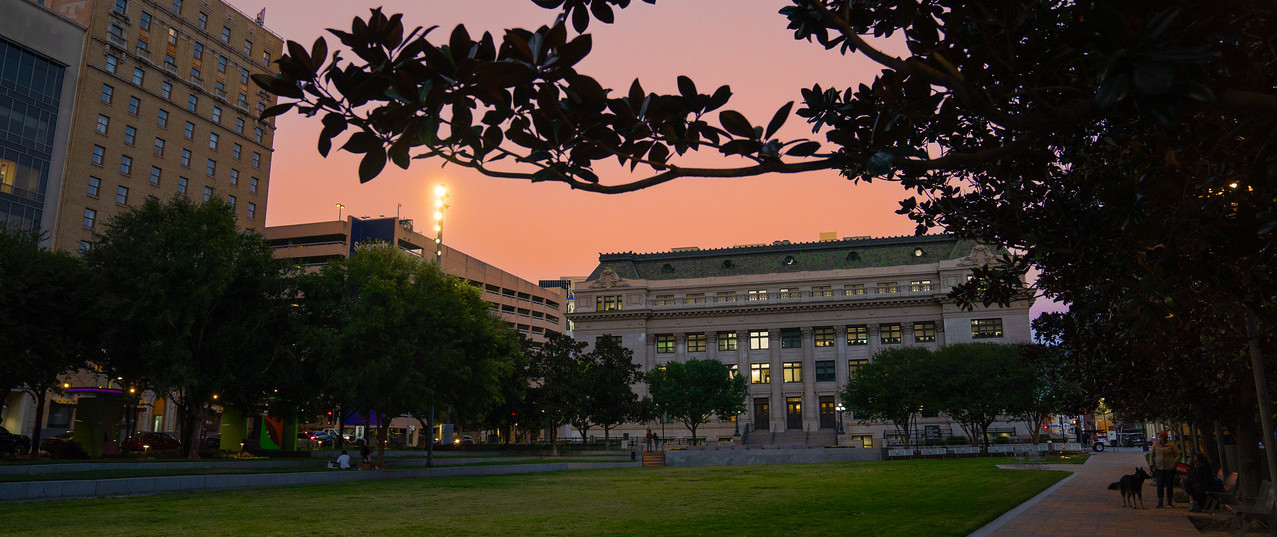 Law School at sunset