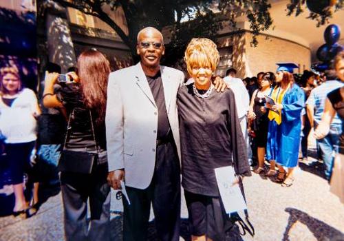 Anna Pedford with a Friend at a Dallas School Event