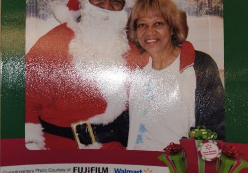 Anna Pedford with Santa Clause in 2009