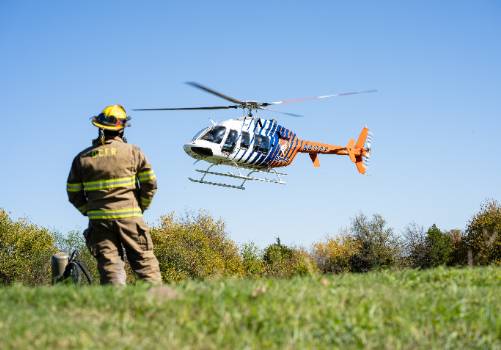 helicopter and first responder