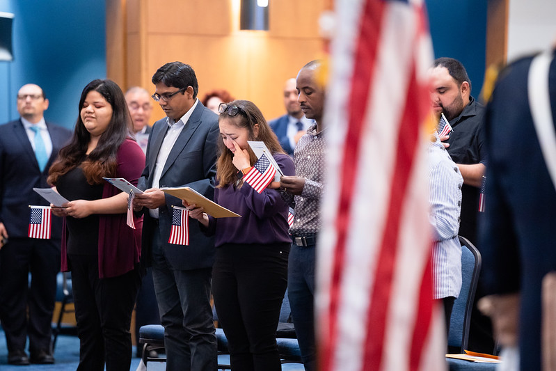New US Citizens Take Oath at Immigration Service held at UNT Dallas