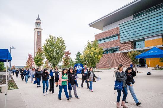 Prospective Students Tour the Campus During the 2023 True Blue Open House