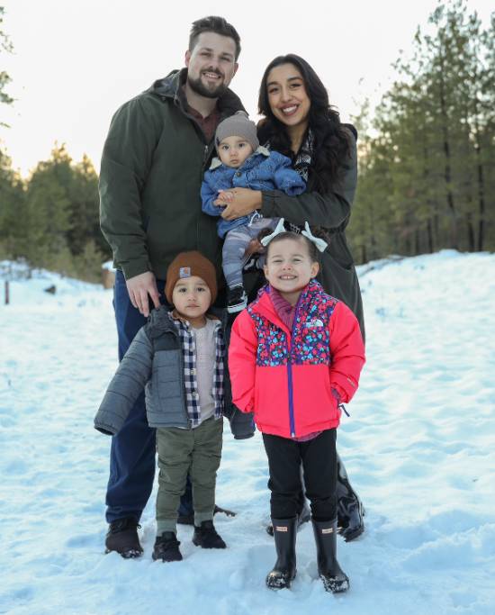 Annaliza Rodriguez with Her Husband and Three Children