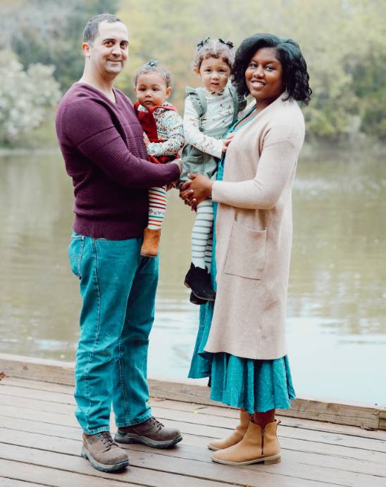 Jamaria Rongley with Her Husband and Two Children