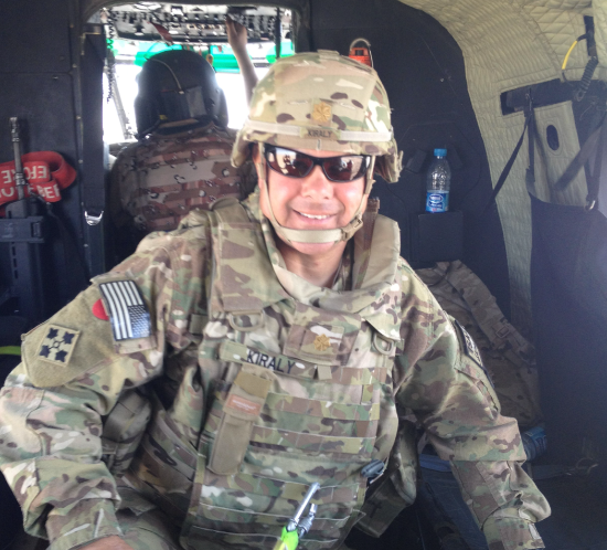 John Kiraly While Serving in the U.S. Army, From Which He Retired in 2015