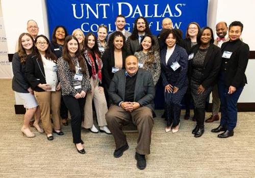 Martin Luther King III with UNT Dallas College of Law Students